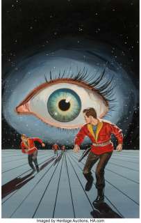 Ed Valigursky (American, 1926-2009). Eye in the Sky, paperback cover, 1957. Oil on board. 18 x 11-3/... | Heritage