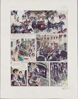 Follet, René - 1 Original colour page - Terreur T2 - 2004 | Catawiki