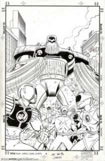Ron Lim and Mark McKenna - Original Cover Art for Mighty Morphin‘ Power Rangers #2 (Marvel, 1995). The Mighty -