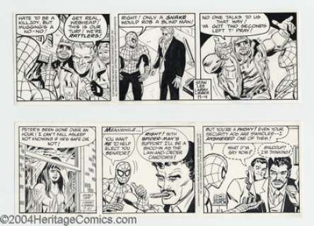 Larry Lieber and Dan Barry - Original Comic Strip Art for Spider-Man, Group of 100 Daily Strips (King Features, - | Heritage