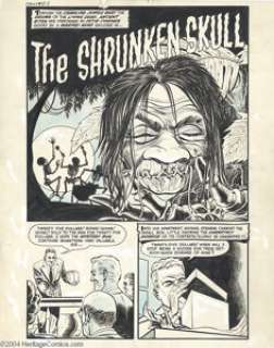 Bob Powell - Chamber of Chills #5 Complete 9-page Story, "The Shrunken Skull" Original Art (Harvey, - | Heritage
