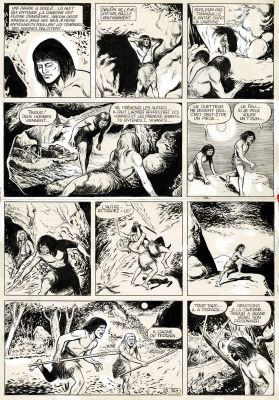 Sirius | Les Timour, La Tribu de l’homme rouge, planche originale à l’encre de chine. | Septimus