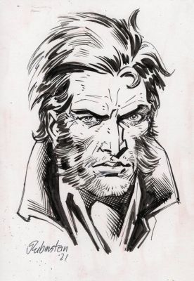 Joe Rubinstein | Logan, Wolverine Back Board Sketch | Joe Rubinstein