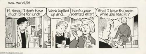 Jim Scancarelli - Gasoline Alley Daily Comic Strip Original Art Group (Tribune Media, 1989). Take a little time to -