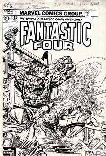 Gil Kane Joe Sinnott - Fantastic Four #143 Cover (1 of the Most Iconic Doom Vs Ff Covers Ever! Reprinted Numerous Times!) 1973