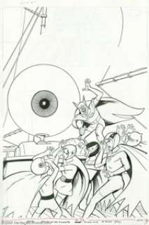 Win Mortimer - Battle of the Planets Cover Original Art, Group of 3 (Whitman, 1979). G-Force battles the menace -
