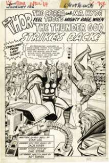 Jack Kirby and Chic Stone - Journey Into Mystery #106, Thor Splash Page 1 Original Art (Marvel, 1964). The majestic - | Heritage