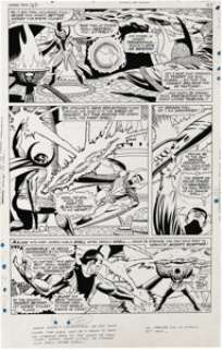 Dan Adkins - Strange Tales #162, page 5 Original Art (Marvel, 1967). Ablaze with fury, Baron Mordo hurls spell -