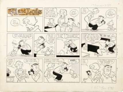 Dik Browne - Hi and Lois Sunday Comic Strip Original Art, dated 10-28-62 (King Features Syndicate, 1962). Hi - | Heritage