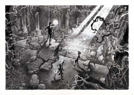 Joël Parnotte - Illustration originale - Le Royaume d‘Azur - Aristophania