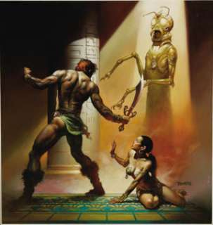 Boris Vallejo - "Priest Kings of Gor" Paperback Cover Painting Original Art (Del Rey/Ballantine - | Heritage