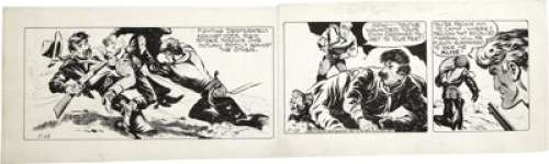 Fred Harman - Red Ryder Daily Comic Strip Original Art, dated 5-28-40 (NEA, 1940).  If you‘re a fan of wild -