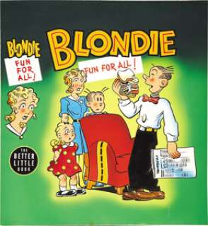 Big Little Book Blondie Fun For All Cover Original Art (Whitman, 1949). Dagwood does what he‘s famous for -- -