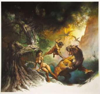 Boris Vallejo 1978 Tarzan Calendar Cover Painting Original Art (Ballantine Books, 1977). Boris Vallejo has -