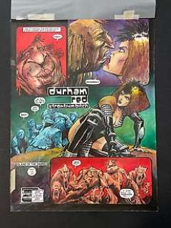 Ezquerra, Carlos - 1 Original colour page - Durham Red - Island of the Damned - Title Page - 1992