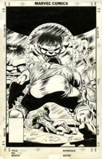Steve Geiger and Bob McLeod The Incredible Hulk #339 Cover Original Art (Marvel, 1988). The funhouse ain‘t -