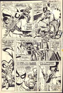 Gil Kane, John Romita Sr. - Amazing Spider-Man #96 P.5 - Awesome Flashback Recap of Spidey Vs. the Green Goblin - 1971 Signed