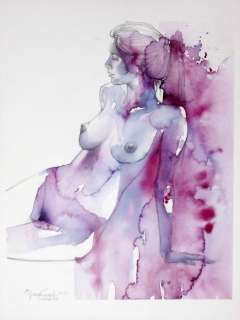 Giovanna Casotto - 1 portfolio + dessin original en couleurs - Watercolour Girls | Catawiki