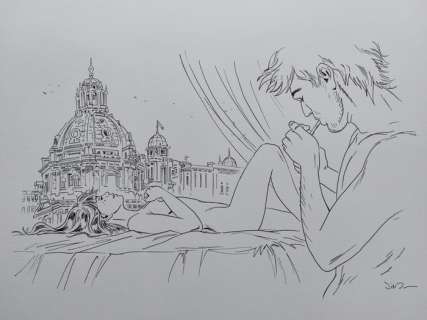 Jim - 1 Original drawing - Une Nuit à Rome | Catawiki