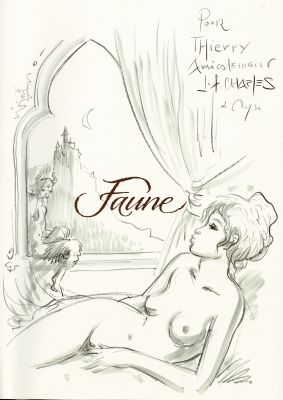 Jean-François Charles | Lot 199 - Faune, Contes grivois et autres diableries en édition originale, agrémenté d’une dédicace. Proche de l’état neuf. | Septimus