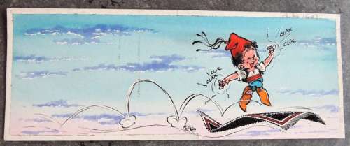 Kiko | Original illustration in colour made in Indian ink and colour inks  - Foufi | Catawiki