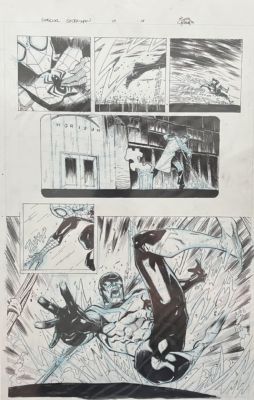 Original Art of Superior Spider-Man vol.1 issue 1 page 16 Half-Splash ! pencilled by Ryan Stegman | Raremarq (Buy It Now)