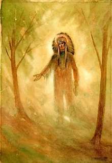 Kresse, Hans G. | Original painting (watercolour)  - The Song of Hiawatha  - Indian Chief  - (1946) | Catawiki