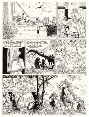 Hermann | Lot 391 - Les Tours de Bois-Maury, Alda, planche originale à l’encre de chine pour cet album paru en 1989 chez Glénat. | Septimus