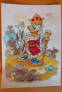 Alessandro Gottardo - 1 Watercolour - Uncle Scrooge - "Il Re di ogni moneta" - 2023 | Catawiki