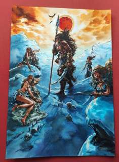 Lemercier, Gwendal - 1 Original colour drawing - Poèmes barbares - Howards barbarians - 2024 | Catawiki