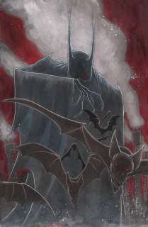 Ben Templesmith - Batman Gothic Style Painted Art - Signed