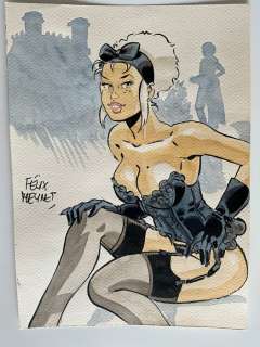 Meynet, Félix - 1 Original colour drawing - Mirabelle coquine à Paris | Catawiki