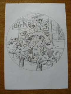 Studio Morris | Original pencil drawing  - publicity Coca Cola  - Lucky Luke | Catawiki