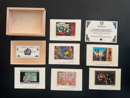 Moebius / Mezzo / Lepage / Chauzy / Lebault / Savoia - 1 - Coffret avec 6 etiquettes champagne Paul Hérard - 2000