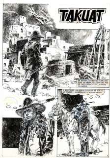 SERPIERI Paolo  - L’homme medecine  - Planche 1 du récit Takuat publié en album en[...] | Vermot et Associés