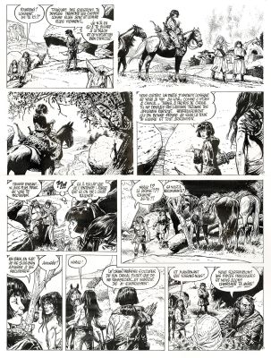 Franz | Lot 370 - Poupée d’ivoire, Le tombeau Scythe, planche originale à l’encre de chine. | Septimus