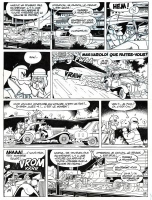 Turk - Lot 481 - Clifton, Week-end à tuer, planche originale à l’encre de chine pour cet album paru en 1984 au Lombard.