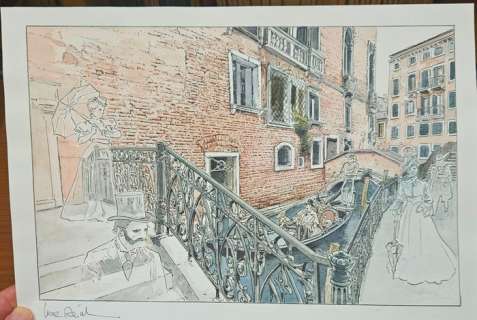 Raimondo, Luca - 5 Original drawing - T. Carnacki, investigatore dell’occulto - Les spectres de Venise - 2023 | Catawiki