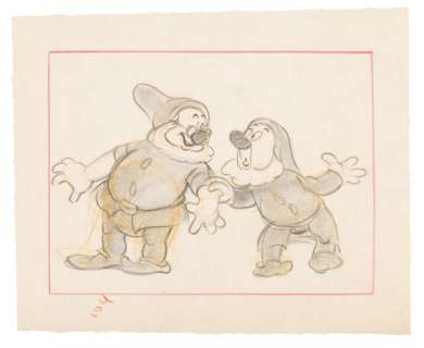 "SNOW WHITE AND THE SEVEN DWARFS" ORIGINAL STORYBOARD ART LOT. | Hake’s
