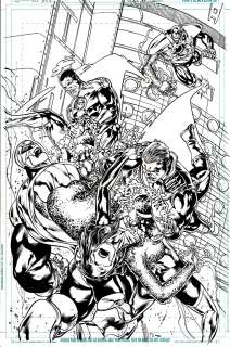 Fernando Pasarin, Scott Hanna - Green Lantern Corps #12 Splash (Sold Live on ‘Dueling Dealers of Comic Art #133 Podcast on 9-13-2023 Watch It Here!