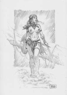 De Luca, Giuseppe - 1 Original drawing - Pin Up | Catawiki