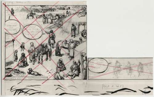 Kresse, Hans G. - 1 Original preliminary drawing - Dzjengis Khan - 1992 | Catawiki