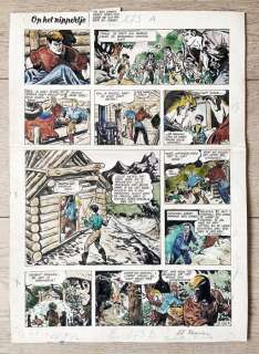 Sirius - 1 Original colour page - De Blauwe Sperwer / l’Épervier Bleu - T6 - La Vallée interdite - 1950 | Catawiki