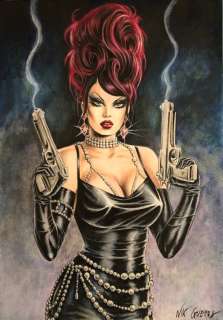 Nik Guerra - 1 Original colour page - Risate Criminali - “Double gun” - pag. 43 - 2024 | Catawiki