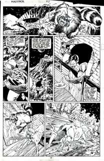 Erik Larsen Scott Williams - The Punisher #22 P 19 (Punisher Uses Rocket Raccoon‘s Cousin To Defeat Ninjas Later!) 1989