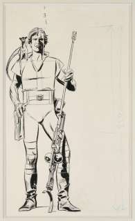 Gillon, Paul - 1 Original drawing - Les Naufragés du Temps - Christopher Cavalieri - 1981 | Catawiki