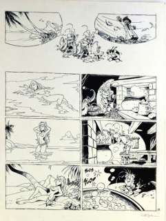 Crisse, Didier | EROTIC FANTASY? Double planche Ã  l’encre de chine n°73 et | Cornette de St Cyr