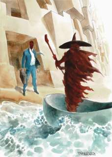 Taranzano, Pierre - 1 Original colour drawing - Le passeur | Catawiki