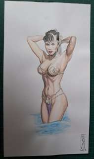 JOUVENT David - 1 Watercolour - Les Dragons de la Cité Rouge