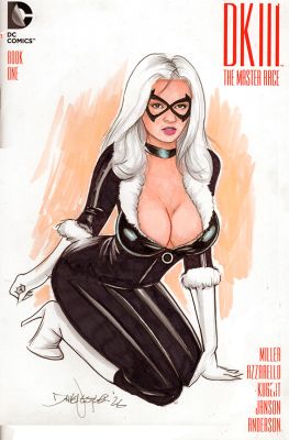 Dave Nestler - Black Cat sketch cover, ink and marker